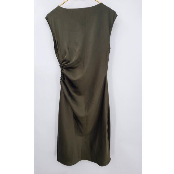 New NWT Banana Republic Olive Green Body Contour Flattering Dress Size - Picture 6 of 13